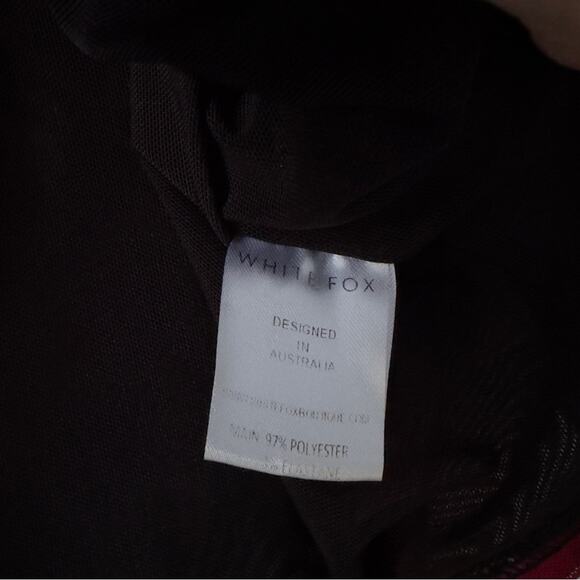 White Fox Mesh Slit Hem Front Mini Skirt Zipper Zip Up Back Stretch Sexy Short - Picture 6 of 11